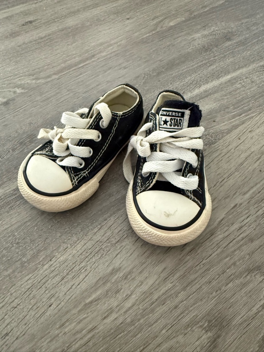 Converse Kids Black and White Low-Top Canvas Sneakers
